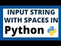 How to input string with spaces in python using input() and separate with split()