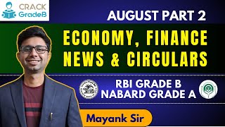 Economy, Finance News & Circulars August Part -2