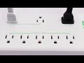 maxlite 8 outlet energy saving power strip w surge protection