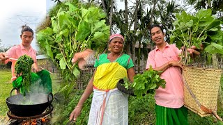 New Test || Boil Local Green leaves || Cooking with Nishi ||