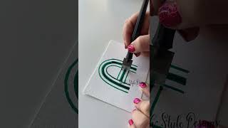 This calligraphy steel brush tool is so unique! Creative Calligraphy #shorts #artshorts