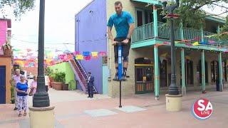 Meet the Guinness World Record Holder for extreme pogo | SA Live | KSAT 12