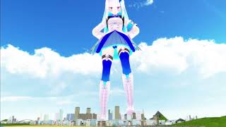 【MMD 巨大娘 giantess】巨大化するリゼ