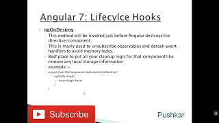Angular 7 - NgOnDestroy lifecycle hook