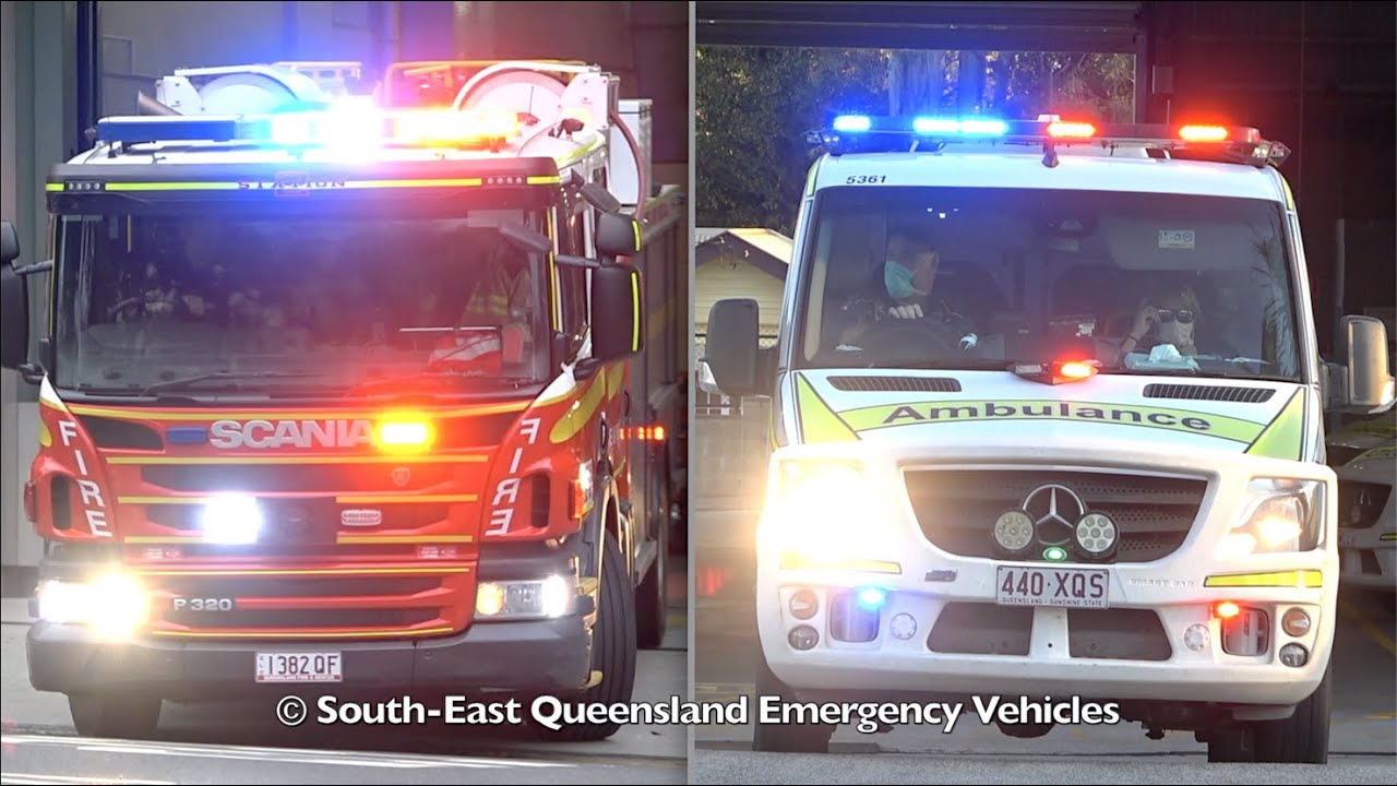 QFRS - 502A And 502B (Spare) Responding (Roma Street) | QAS - 3 Units ...