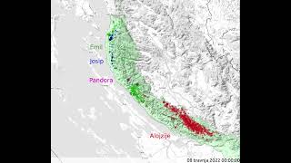 Animation of lynx movements on Velebit, Croatia