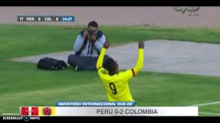 Amistoso internacional sub 20 peru 0-2 colombia