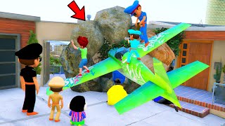 😭 Granny Plain Crash Into Little Singham Shinchan House, Mystery Gate  😡 in GTA 5 GTA 5 Gameplay