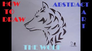 How to draw : The Wolf | Abstract art | speed art fee style