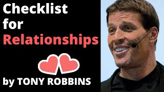 Checklist for Relationships - Tony Robbins motivation (MUST WATCH)