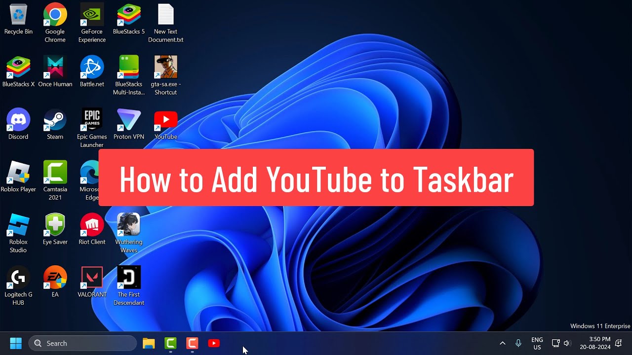 How To Add Youtube To Taskbar Youtube