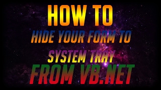 VB.Net Hide Your VB Form To System Tray