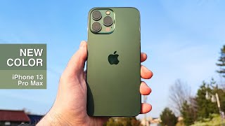 Apple iPhone 13 Pro Max Alpine Green Relaxing Unboxing | Camera, A15 Bionic, Antutu, Geekbench 5
