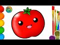 Easy Way To Draw A Tomato | How To Draw A Tomato Step By Step | Easy Drawing