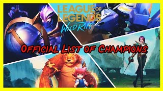 League of legends Wild Rift List of Champions/Hero's | LOL Mobile