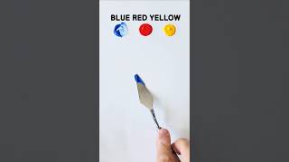 Mixing blue red and yellow what colour does it make #colormixing  #colourmixing #painting