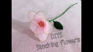 How to make easy n simple Stocking flowers-beginners tutorial