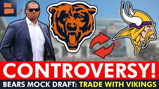NEW Chicago Bears Mock Draft Ft. CONTROVERSIAL TRADE WITH VIKINGS | 2024 NFL Draft