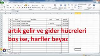 Excel Kasa Defteri Yapma (En kısa ve sadece anlatım)