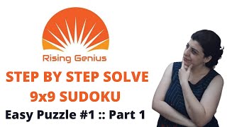 Step by Step 9x9 Sudoku :: EASY Puzzle #1 :: Part 1