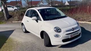 Immaculate 2016 Fiat 500 in Bianca White with red and grey interior