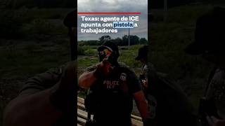 Agente de ICE apunta con pistola a trabajadores | Telemundo Deportes