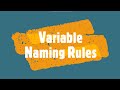 JavaScript Variable Naming Rules.