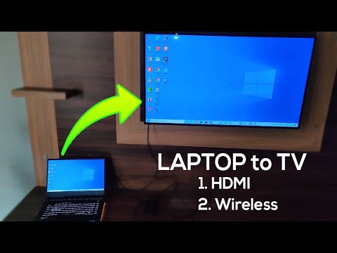 How to Connect LAPTOP TO TV (HDMI & Wireless)
