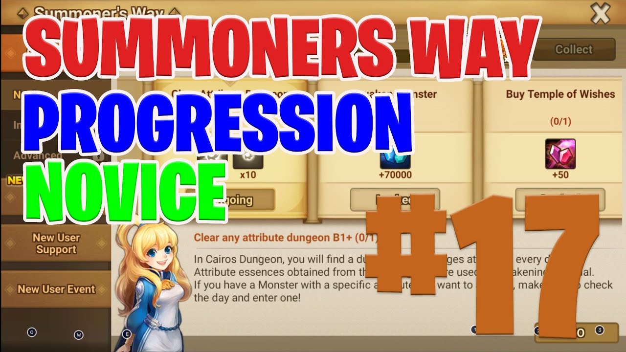 Summoners Way - Progression - Novice - #17 - Clear Attribute Dungeon B1 ...