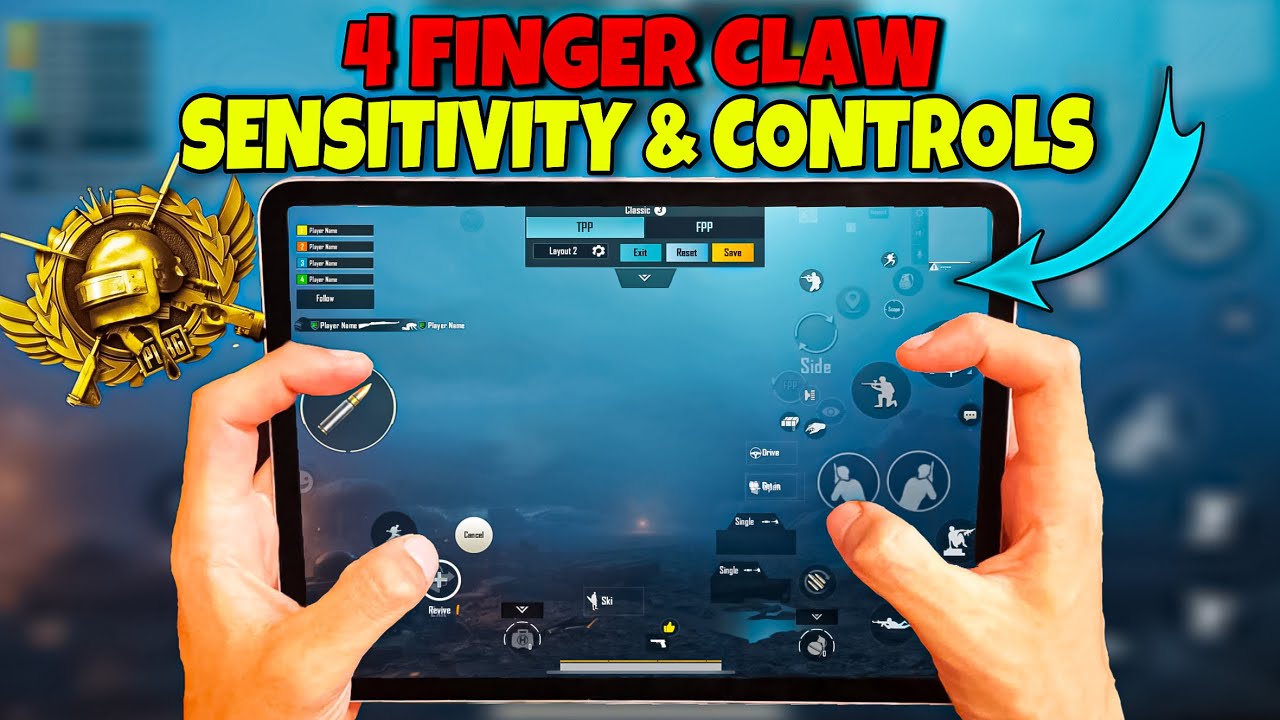 4 Finger Claw BEST SENSITIVITY & CONTROLS 🔥 IPad Air 4 HANDCAM Gameplay ...