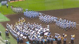 《夏の高校野球2019：福岡大会 開会式》【精華女子高校 吹奏楽部】〔出場校の入場行進曲を演奏 〕『栄冠は君に輝く』⇒『ハナミズキ』⇒『かっせー！パワプロ』⇔『Brand  New Sky』