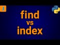 Python find vs index