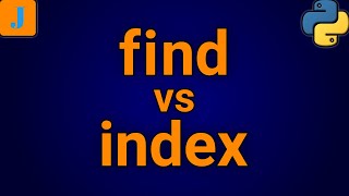 Python find vs index