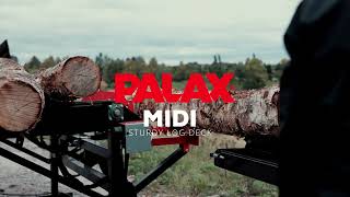 Palax Midi Log Deck is a scalable in-feed table for large and short logs