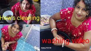 How's cleaning 🪣🧹  Washing video 👗🧥👚