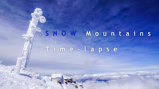 【4K】日本の山 タイムラプス【雪山】Japan's SNOW Mountains Time-lapse