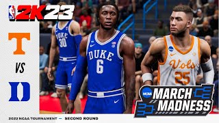 #4 Tennessee vs #5 Duke - NCAA 2K23 Second Round Simulation | March Madness NBA 2K23