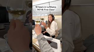 Ten hours in Lufthansa first class! #shorts #firstclass #lufthansa #travel #plane #747