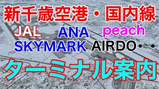 新千歳空港・国内線ターミナルご案内😊たくさんの人で賑わっていました。#新千歳空港#ひとり旅 #飛行機#北海道#空港#空の玄関#北海道旅行#旅#旅行#JAL#ANA#スカイマーク#ドライブ