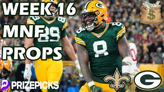 PRIZEPICKS NFL PICKS | WEEK 16 | MONDAY NIGHT FOOTBALL | SAINTS PACKERS | NFL PLAYER PROPS PICKS