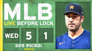 MLB DFS Picks Today 5/1/24 (Late Slate): DraftKings & FanDuel Baseball Lineups | Live Before Lock