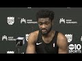 chimezie metu on his game winning 3 pointer to lift the sacramento kings over the dallas mavs 95 94