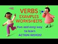 Verbs , Action words , Verb worksheets || Senior Kg Grade 1||