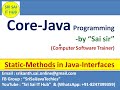 Java Static Methods in Interfaces || Java Interfaces || Static Methods in Java || #333