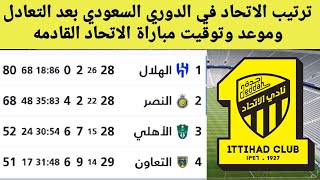 ترتيب الاتحاد في الدوري السعودي بعد الهزيمة من الشباب اليوم