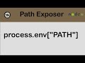 Use Node.js to expose the Environment Variable, PATH, for easy reading. This is a must have utility.
