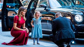 Beggar Girl Shouted “Don’t Drive!” - Melania Trump Froze When They Checked the Vehicle