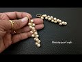 DIY/Twisted rope earrings tutorial/How to make pearl spiral rope earrings/long earrings/pinisetty