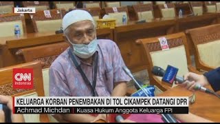 Keluarga Korban Penembakan di Tol Cikampek Datangi DPR