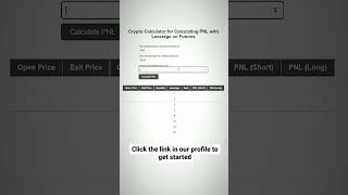 Crypto Calculator for Calculating PNL with Leverage on Futures